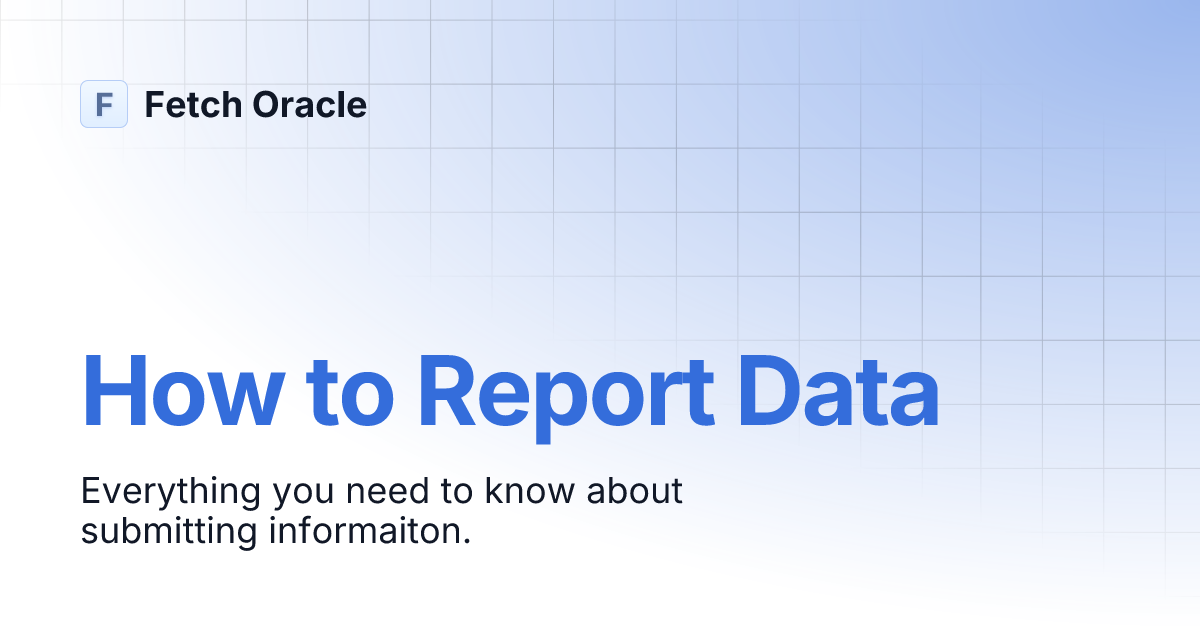 How to Report Data | Fetch Oracle